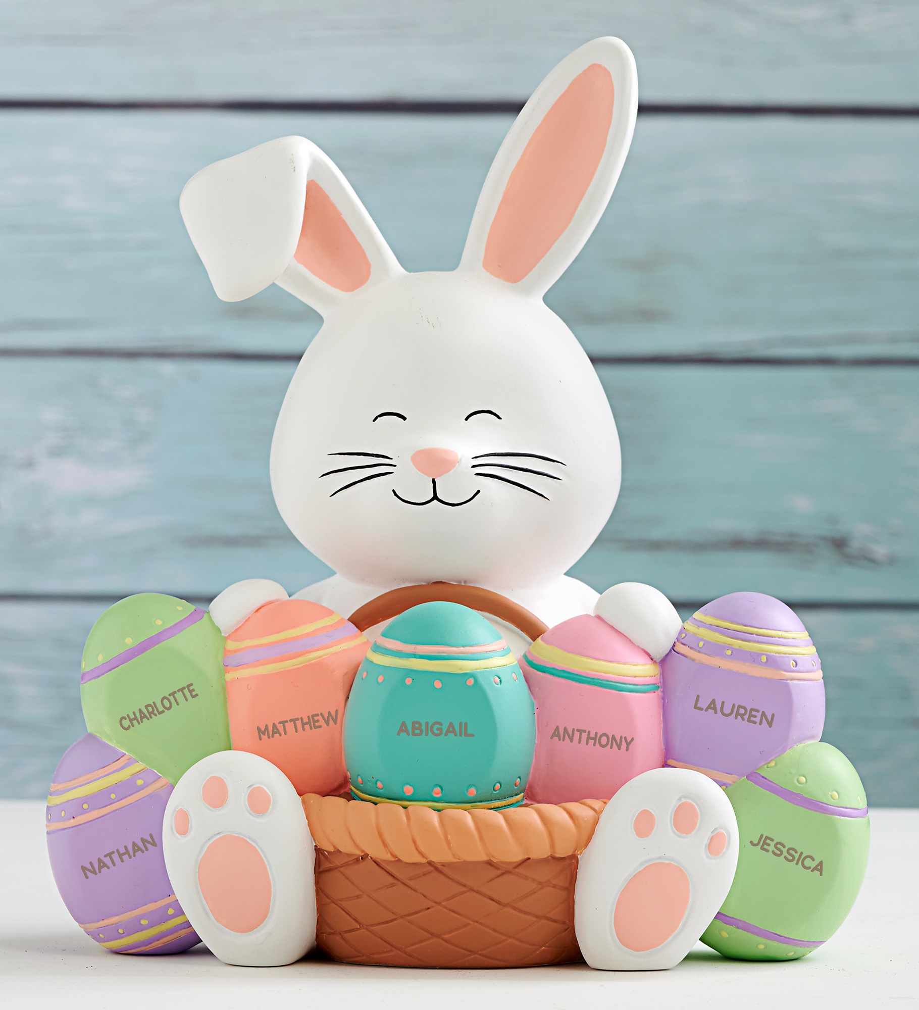 Personalized 3-D Resin Easter Bunny Shelf Sitter